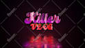 do 4k glitch realistic neon sign logo animation