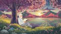 create lofi, anime style illustrations and animated loops