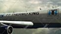 add your logo on flying boeing airplane video