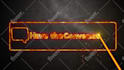 create metal laser cut fire crack and burning logo intro