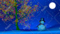 make a snowman christmas tree video greeting