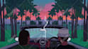 create lofi hiphop animation with aesthetic style
