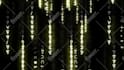 do matrix running code logo animation