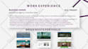 create custom resume or CV video portfolio and presentations