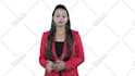 create female spokesperson video with real car background
