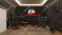 design 3d gaming room and 3d backgrounds animations