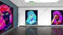 make 3d realistic virtual art gallery slideshow