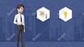 create a 3d character explainer video with infographic