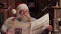 make santa claus reading newspaper christmas greeting video