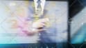 make a hologram business agent video in hud interface