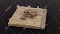 do a wooden architectural 3d model rendering