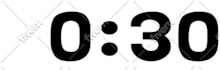 create clock countdown timer animation video up to 60min