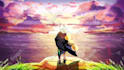 draw 2d anime style background, environment, game and animation