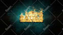 create smoking gold particles animation for logo or text