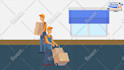 do moving service company or movers 2d animated promo video
