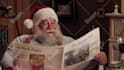 make santa claus reading newspaper christmas greeting video