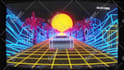80s vhs retro style car ride logo intro animation