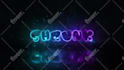 create cyberpunk neon light logo reveal intro video