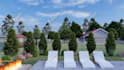 design your pool, backyard, garden, landscape 3d rendering with existing yard