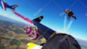 promote your logo and website in flying jet skydive video
