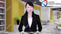 make a chinese female spokesperson video in real office background