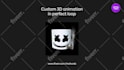 make transparent 3d GIF for discord pfp, twitch pfp, logo animation