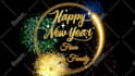 make happy new year 2025 fireworks video with your message