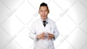 be your presenter in white labcoat