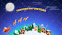 design santa christmas video animation  happy new year logo
