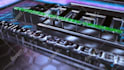 create a stunning dark 3d logo intro with neon glow animation
