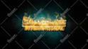 create smoking gold particles animation for logo or text