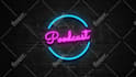 do 4k neon sign loop animation, logo intro