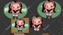create cute an animated stream overlay for kick, twitch, youtube