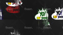 create 10 glitch logo and intro animation