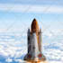 make space shuttle flying over earth animation