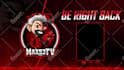 design 4 animated twitch screens like starting soon, brb for stream