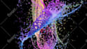 create color paints mixing and splashing logo animation