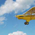 make propeller plane fly in sky logo reveal animation