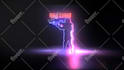 do 4k glitch realistic neon sign logo animation