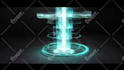 create 3d futuristic scifi hud hologram UI animations for tech projects
