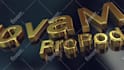 create gold metallic logo animation