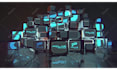 put your logo into lots of vintage tvs