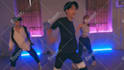 dancing with group using music as you like in 4k