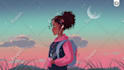 create a lofi, chill illustration, nft or background art