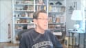 create a relaxed conversational video looking to the side
