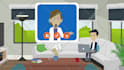 create french dutch  hebrew and german  2d animated videos