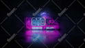 create 3d neon sign board animation