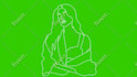 draw line art portrait  with animation