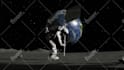 create 4 astronaut lands on the moon logo reveal