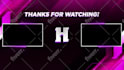 animate logo intro or outro ending screens for kick, twicth youtube